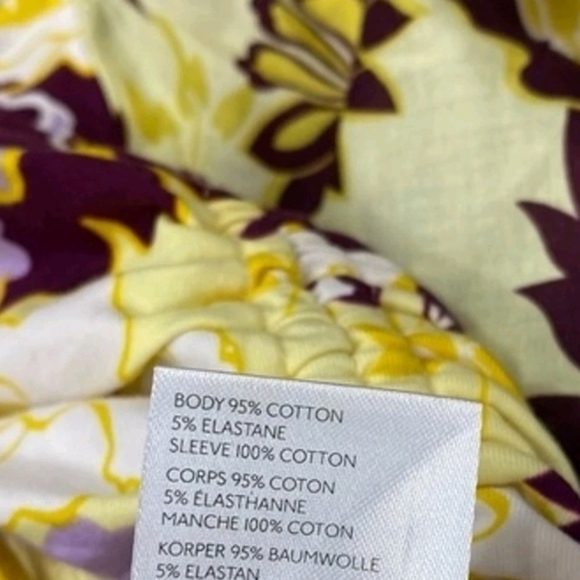 Maeve Floral Yellow and Purple Top - Picture 7 of 7